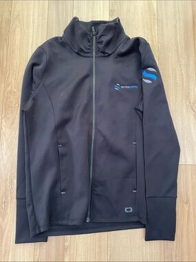 OGIO Black Full‑Zip Softshell Jacket with Blue Logo
